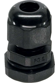 InLine Kabeldurchführung PG 7 Nylon IP68 3.5-6mm, 10 Stück, schwarz