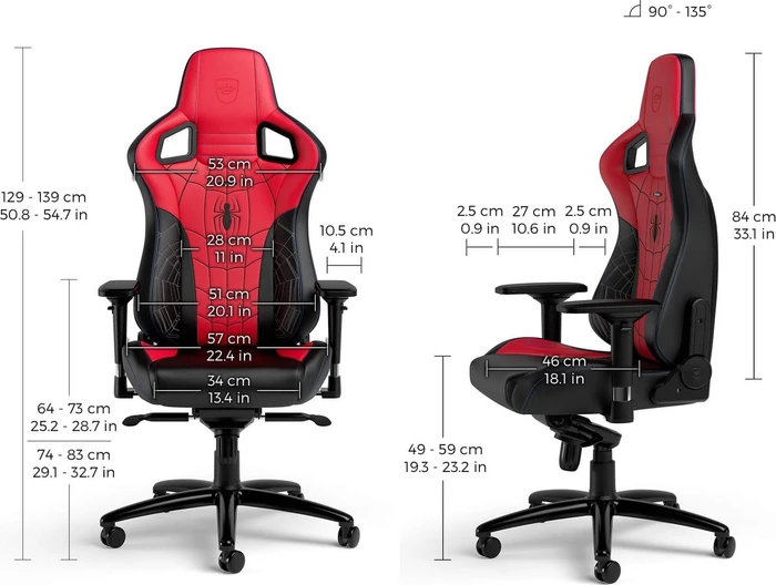 noblechairs Epic Spiderman Edition Gamingstuhl, schwarz/rot
