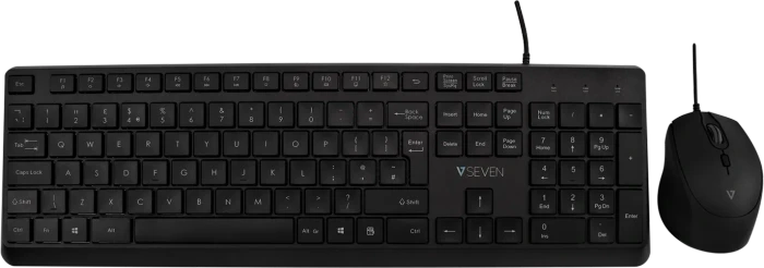 V7 CKU350 Tastatur und Maus Combo, USB, UK