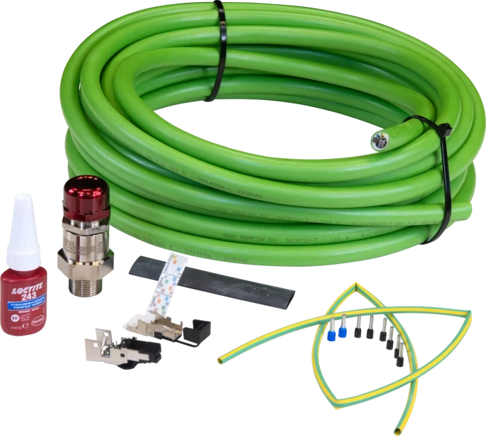 Axis SKDP03-T ExCam Kabel RJ-45 Cat6, mit M20x1.5 Verschraubung, 25m