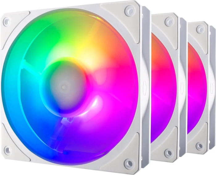 Cooler Master Mobius 120P ARGB White Edition, LED-Steuerung, 120mm, 3er-Pack