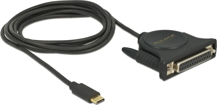 DeLOCK USB-C 2.0 auf Parallel DB25 Adapterkabel, 1.8m