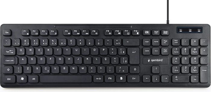 Gembird Multimedia Keyboard, schwarz, USB, DE