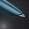 Parker 51 teal blue resin/chrome trim, rechte Hand, fein, Geschenkbox Vorschaubild