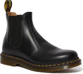 Dr. Martens 2976 Yellow Stitch Smooth Leather Boots schwarz