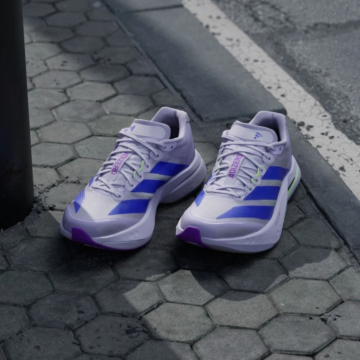 adidas Adizero Boston 13 purple tint/solar purple/green spark (Damen)