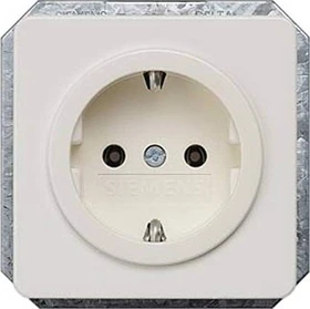 Siemens DELTA line Schuko-Steckdose Abdeckungsplatte ohne Krallen, titanweiß