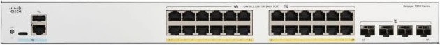 Cisco Catalyst 1300 Rackmount Gigabit Managed Switch, 24x RJ-45, 4x SFP, 195W PoE+