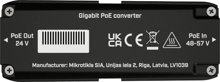 MikroTik 2.5G PoE-Konverter, von RJ-45 PoE/PoE+ auf RJ-45 24V passiv PoE
