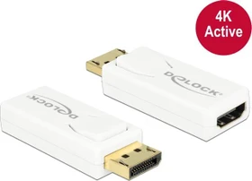 DeLOCK DisplayPort 1.2 [Stecker]/HDMI [Buchse] Adapter, aktiv, weiß (65580)
