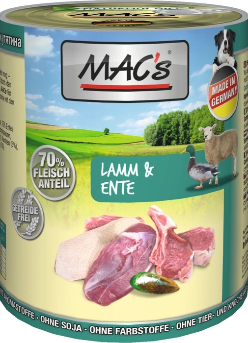 MAC's Dog Lamm und Ente, 2.40kg (6x 400g)