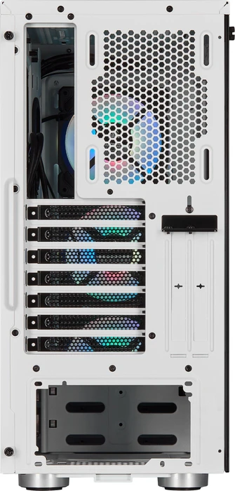 Corsair iCue 465X RGB, weiß, Glasfenster