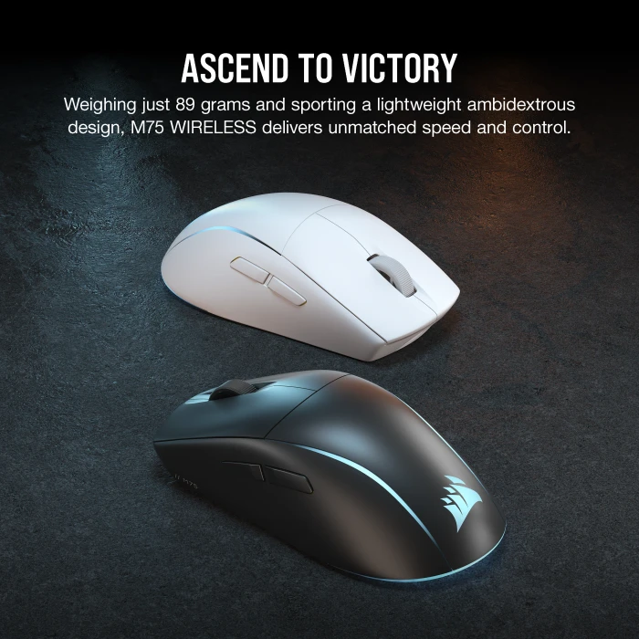 Corsair M75 WIRELESS Lightweight RGB Gaming Mouse, schwarz, USB/Bluetooth