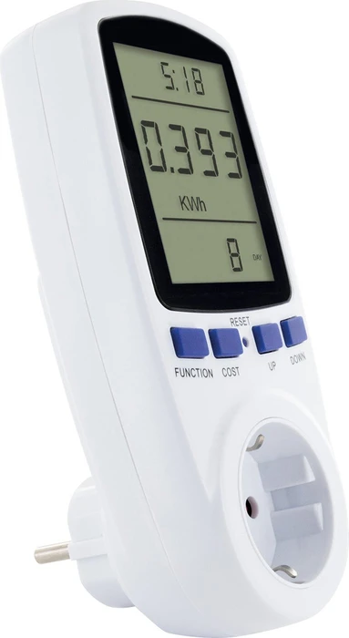 Schwaiger Energiekosten-/ Einspeisemessgerät mit beleuchtetem Display