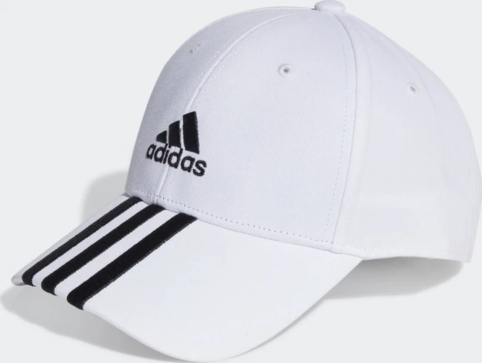 adidas 3-Streifen Cotton Twill Baseball Kappe weiß/schwarz