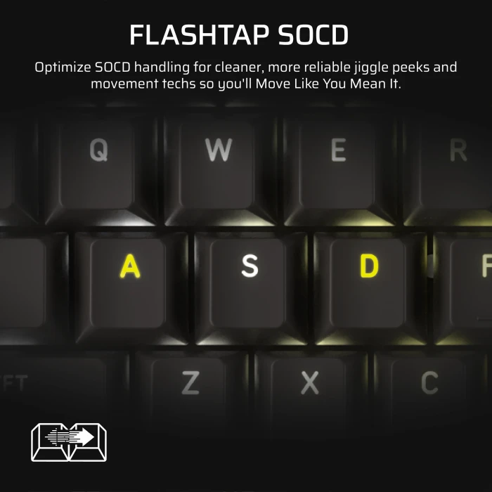 Corsair Vanguard PRO 96 Hall Effect, schwarz, LEDs RGB, Corsair MGX Hyperdrive, USB, DE