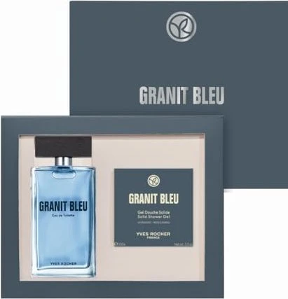 Yves Rocher Granit Bleu EdT 100ml + festes Duschgel 100g Duftset