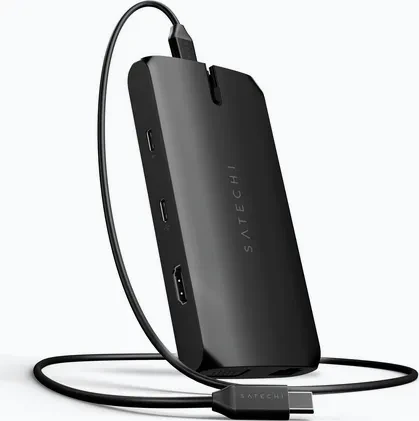Satechi USB-C On-the-Go Multi-Port Adapter, schwarz, USB-C 3.0 [Buchse]