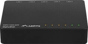 Lanberg DSP3 Desktop Gigabit Switch, 5x RJ-45, 60W PoE+