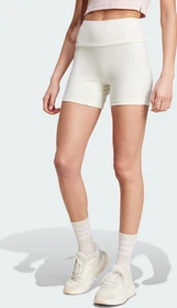 adidas Lounge Ribbed High-Waist Hose kurz off white (Damen)