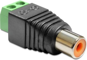 DeLOCK Cinch [Buchse] auf 2-Pin-Terminalblock Adapter (65418)