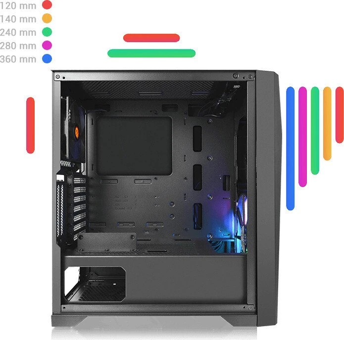 Thermaltake Commander G32 ARGB, Glasfenster