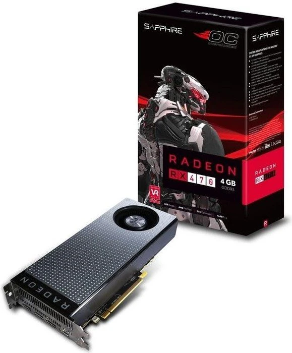 Sapphire Radeon RX 470 4G D5, 4GB GDDR5, HDMI, 3x DP, lite retail