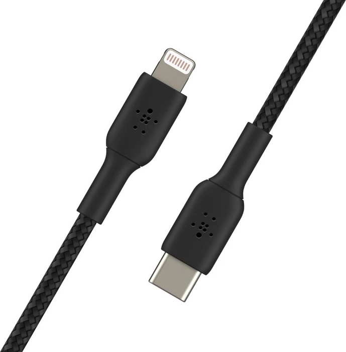 Belkin BoostCharge Braided USB-C to Lightning Cable 2.0m schwarz
