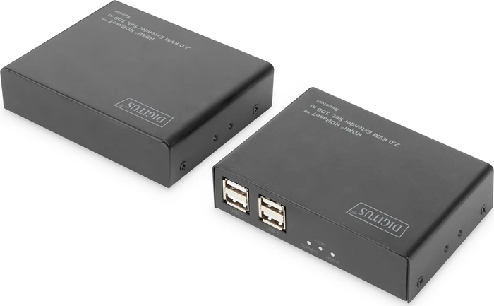 Digitus HDMI KVM Extender Set Extender HDBaseT 2.0, 4K, 60Hz, Cat6a/7/8, 100m