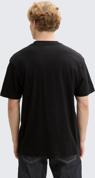 Tom Tailor Relaxed Fit aus Baumwolle T-Shirt kurzarm schwarz (Herren)