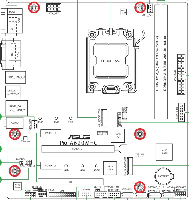 ASUS Pro A620M-C-CSM (AMD AM5)