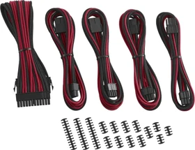 CableMod Classic ModFlex Cable Extension Kit, 8+6 Series, schwarz/rot