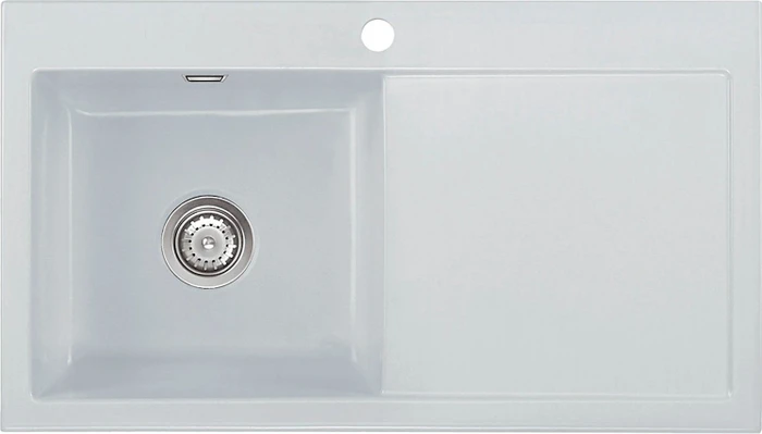 systemceram Mera 90 Einbau Becken links alu