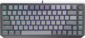 Endorfy Thock V2 75%, PBT, grau, LEDs RGB, hot-swap, Endorfy RED, USB, US