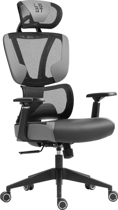 L33T-Gaming FuzionX Ergo Mesh Fabric Gamingstuhl, grau