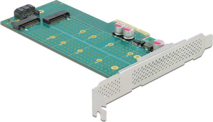 DeLOCK PCIe -> M.2 PCIe, SATA -> M.2 SATA, PCIe 4.0 x4 -- 1x SATA, 2x M.2, PCIe 4.0 x4
