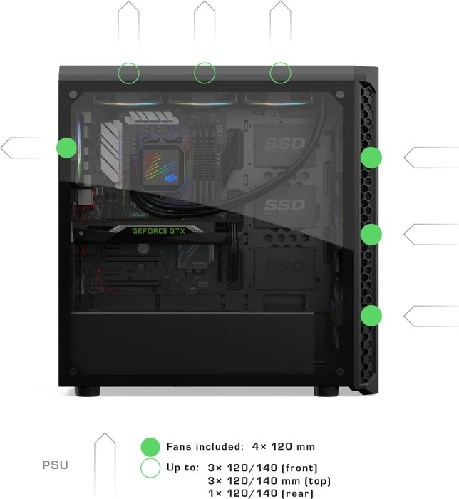 Endorfy SilentiumPC Signum SG7V TG, Glasfenster
