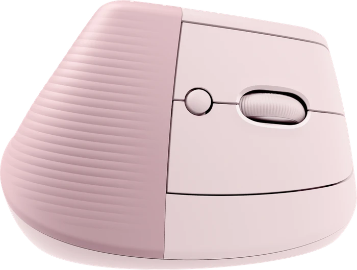 Logitech Lift Vertical Ergonomic Mouse, Rose, Logi Bolt, USB/Bluetooth