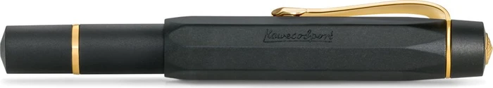 Kaweco Piston Sport AL Starter Set mit Tinte black/gold, rechte Hand, fein