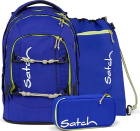 Satch Pack Blue Climber Set Schulrucksack-Set, 3-tlg.