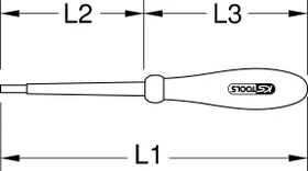 KS Tools ERGOTORQUE VDE Innensechskant Schraubendreher, 2x57mm