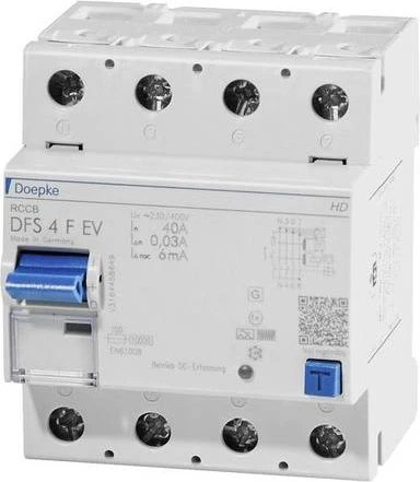 Doepke Fehlerstromschutzschalter DFS 4 040-4/0,03-F EV HD (09134814HD)