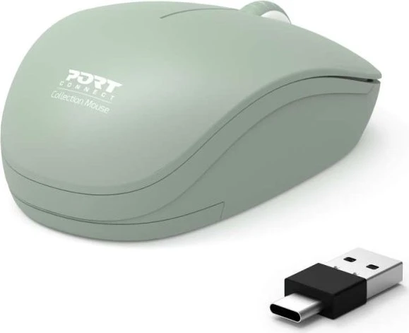 Port Designs Wireless Mouse Collection II olivgrün, USB-C/USB-A
