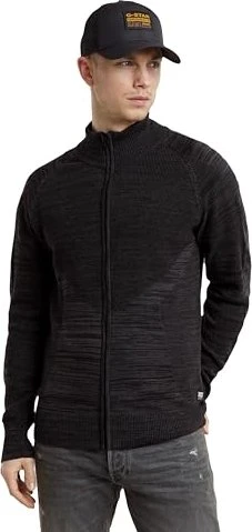 G-Star 3D Biker Zip Through Knitted Strickjacke dark black/asfalt (Herren)