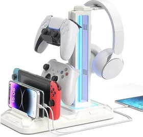 KDD Headset Halterung mit Ladestation weiß (PS5)