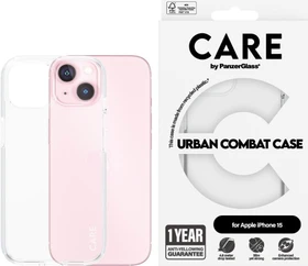 PanzerGlass Care Flagship Case Urban Combat für Apple iPhone 15 transparent