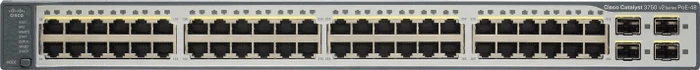 Cisco Catalyst 3750 V2 IP Services Rackmount Managed Stacking Switch, 48x RJ-45, 4x SFP, 370W PoE