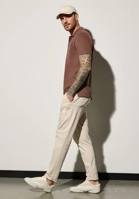 Street One Piquée mit Logo Poloshirt kurzarm clay brown (Herren)