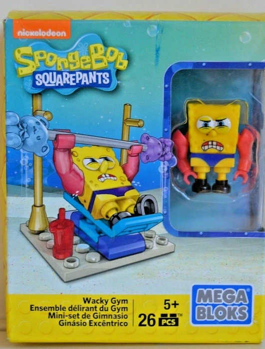 Mattel Mega Bloks Spongebob Schwammkopf Verrücktes Fitnesscenter