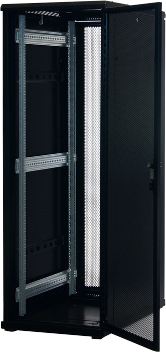 Rockstable 19" Serverschrank 37HE, Gitternetztür, IP2X, schwarz, 1000mm tief